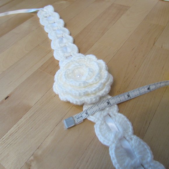 Taller de ABU White Handmade headband (crochet) - Picture 11 of 16